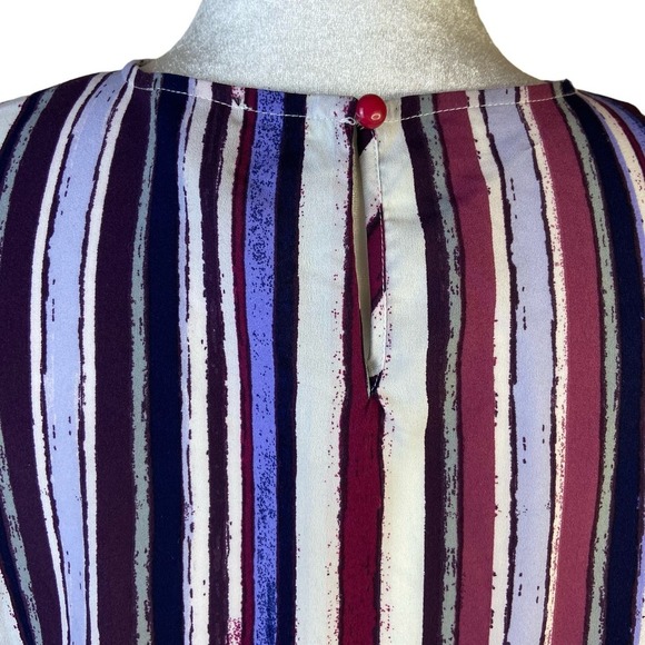 Alex Marie Size Large 2 Piece Top and Wrap Skirt Striped Lagenlook boho modern - Picture 7 of 15